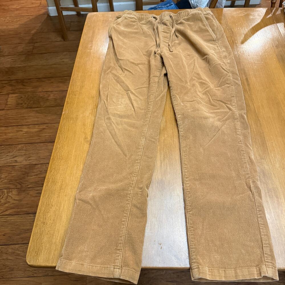 Katin Pipeline Corduroy Pants L Khaki drawstring elastic waist surfer Coastal
